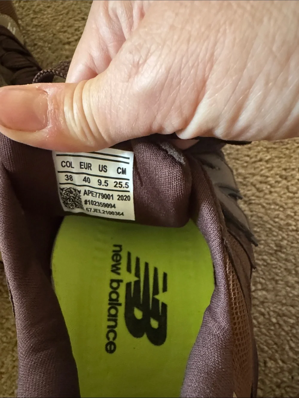 New Balance 9060 women’s Brown and Cream Lace-Up Sneakers